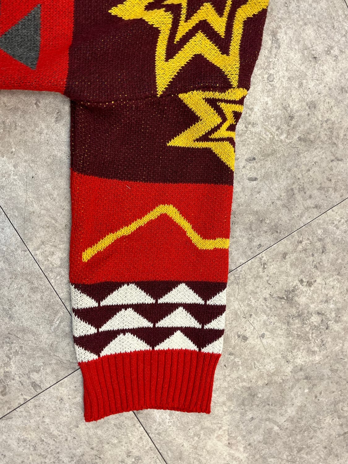 빈티지 노르딕 패턴 가디건 레드 #csz3016 상품이미지5