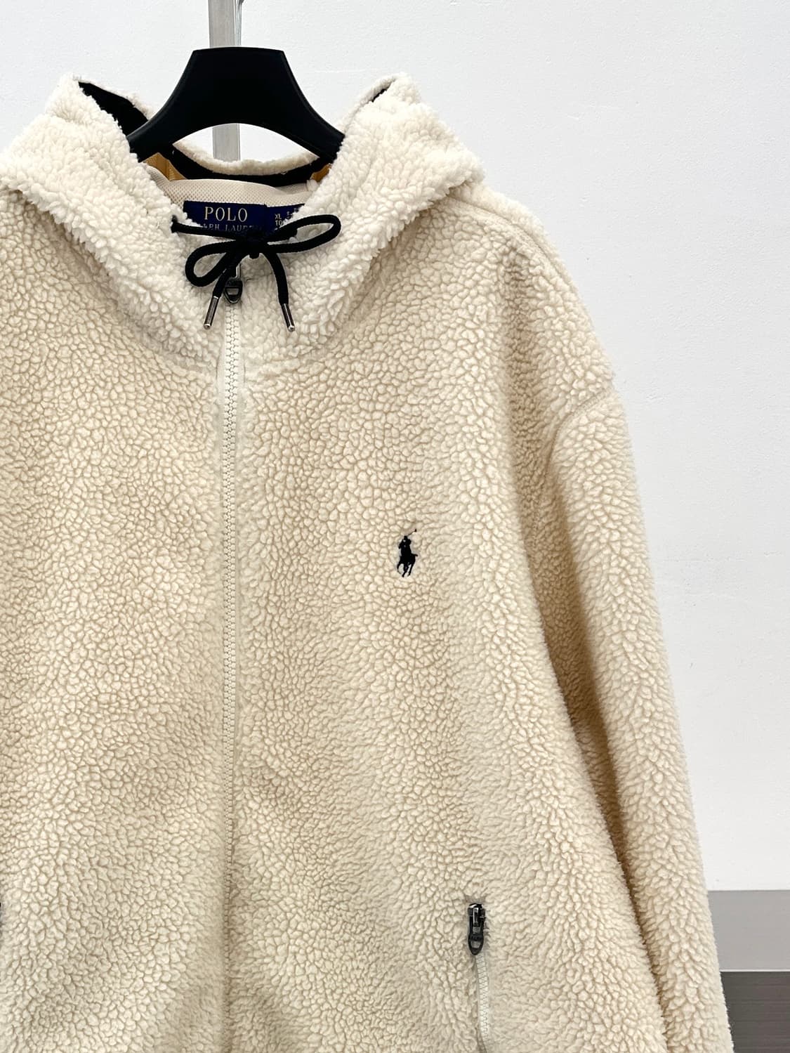 폴로 랄프로렌 아이보리 플리스 후드집업 상품이미지3
