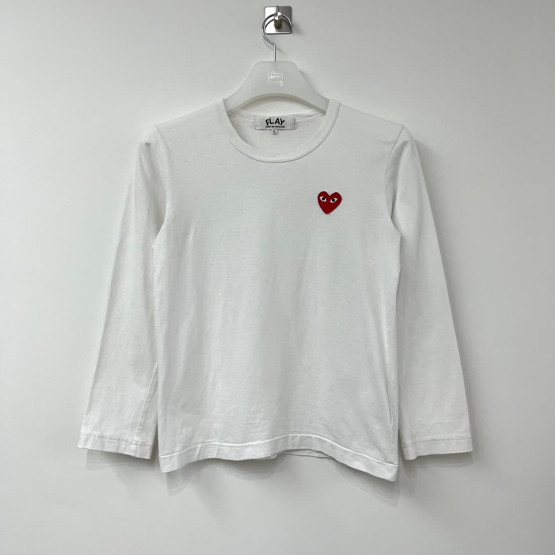 꼼데가르송 플레이 하트와펜 화이트 롱 슬리브 상품이미지2