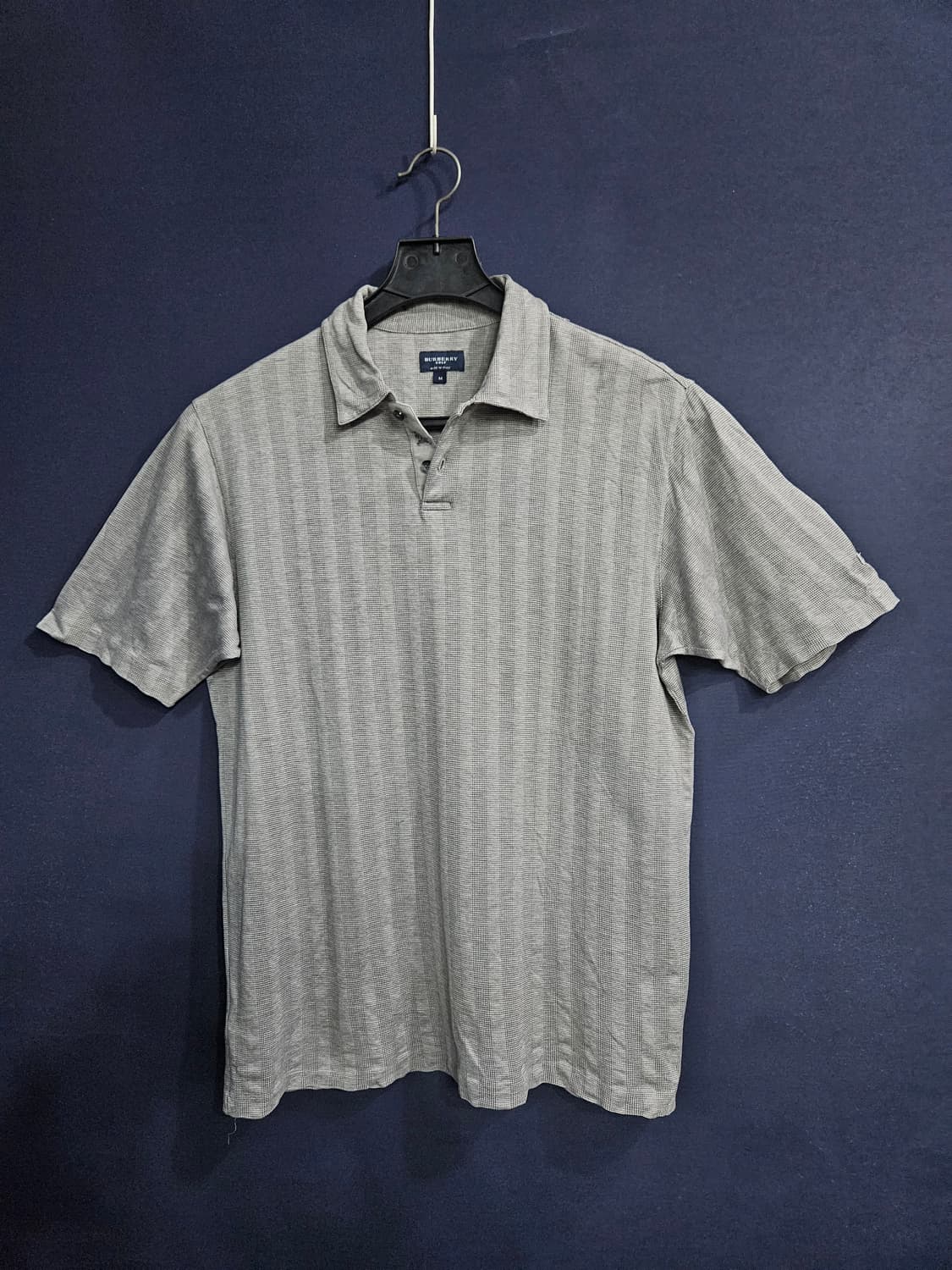 버버리 골프 멜란지 그레이 남성 100 골프 카라반팔티  상품이미지1