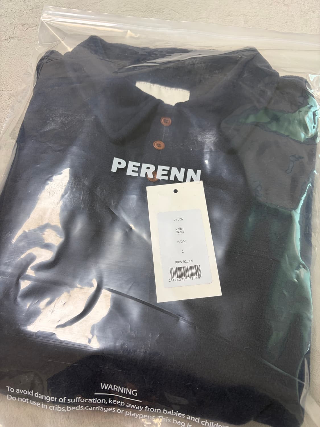 [2] 퍼렌 카라 플리스 네이비 상품이미지2