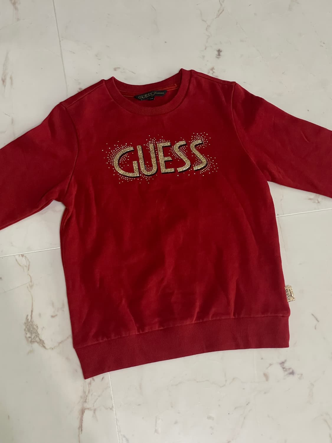 게스 레드 기모 맨투맨 여성xs 키즈 155 상품이미지1