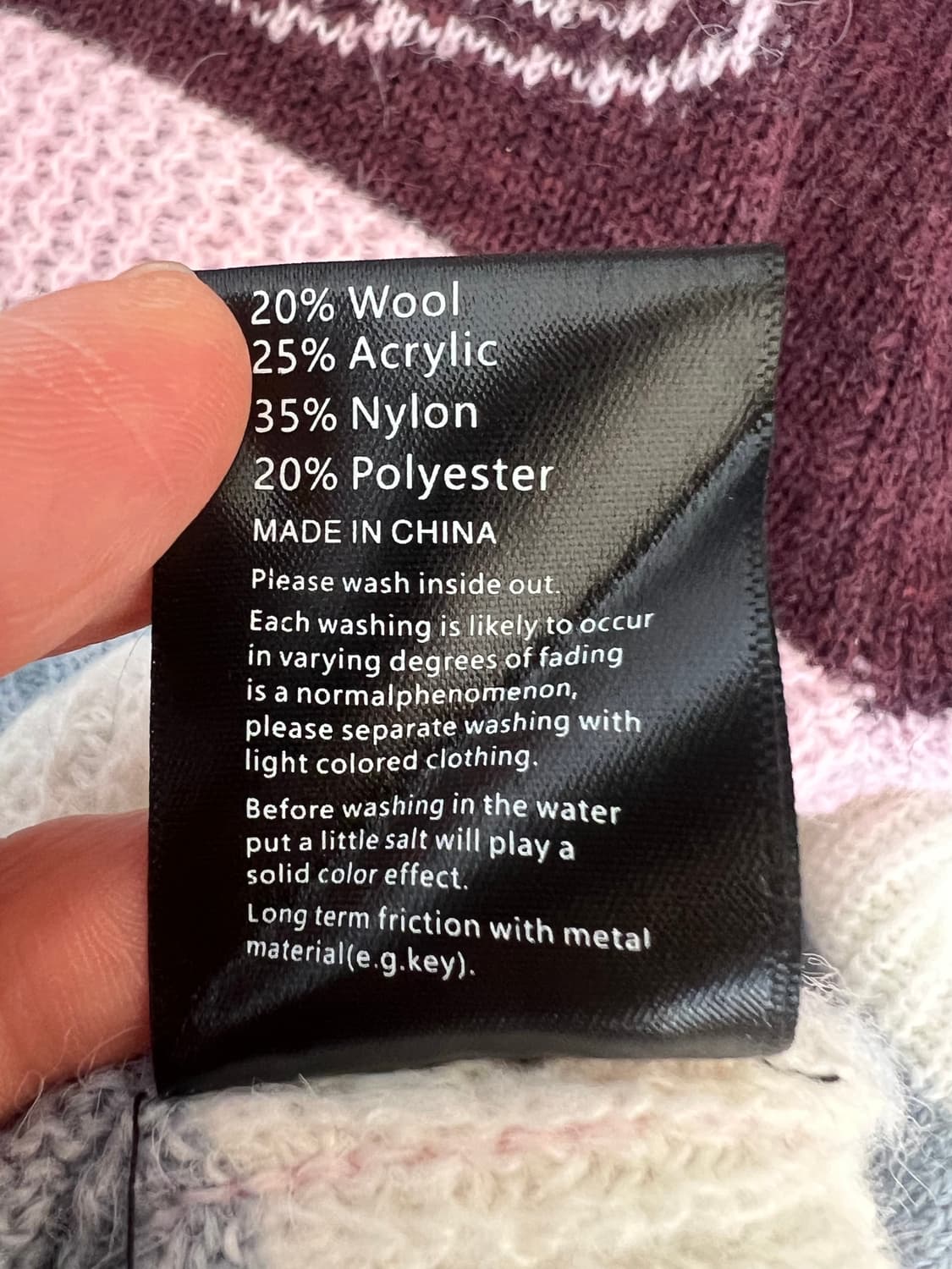 비비안 여성 핑크 스트라이프울니트 오픈카라니트  상품이미지7