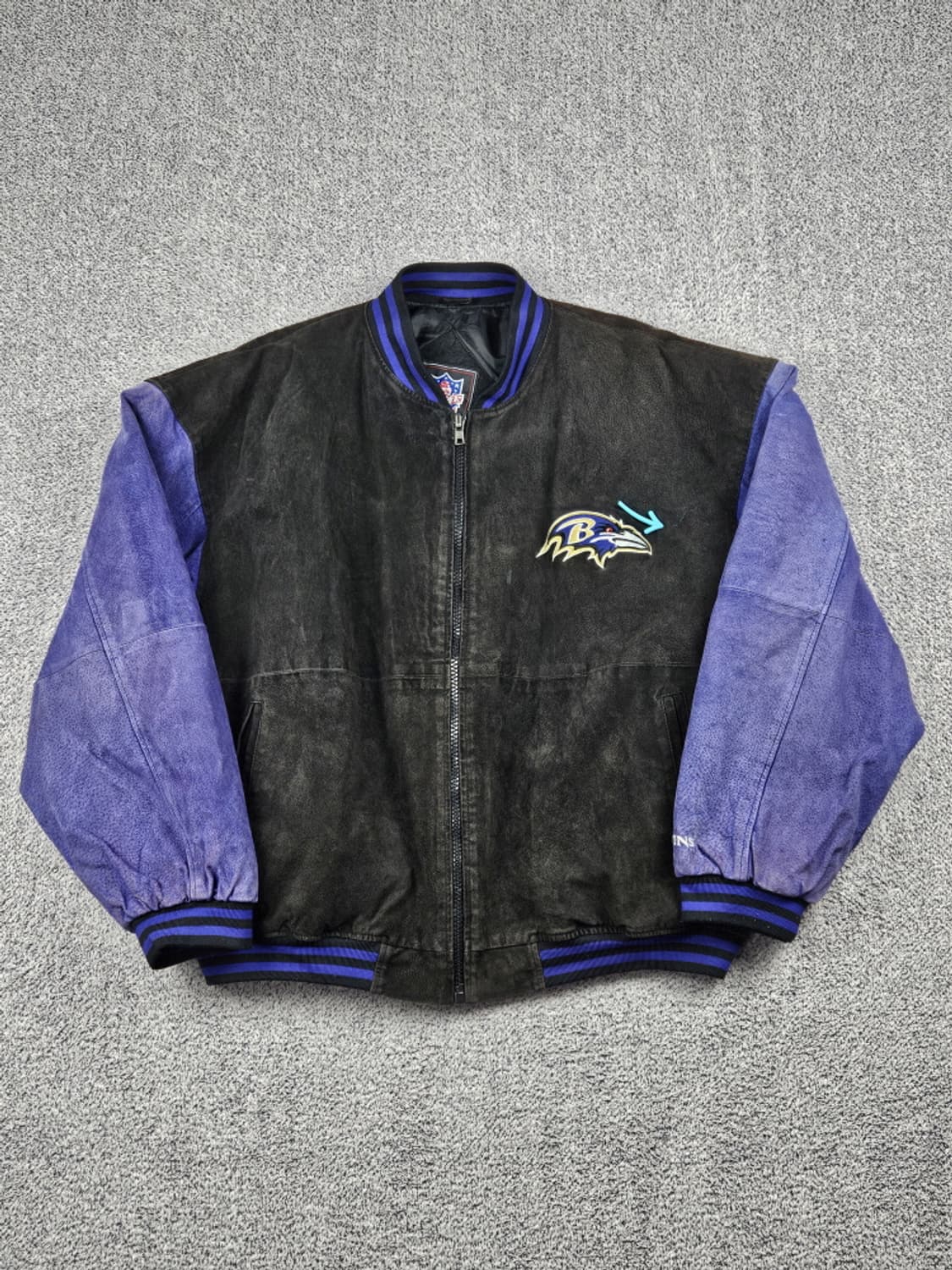 NFL 게임데이 볼티모어 레이븐스 가죽 바시티자켓 (2XL)/ 10213 상품이미지3