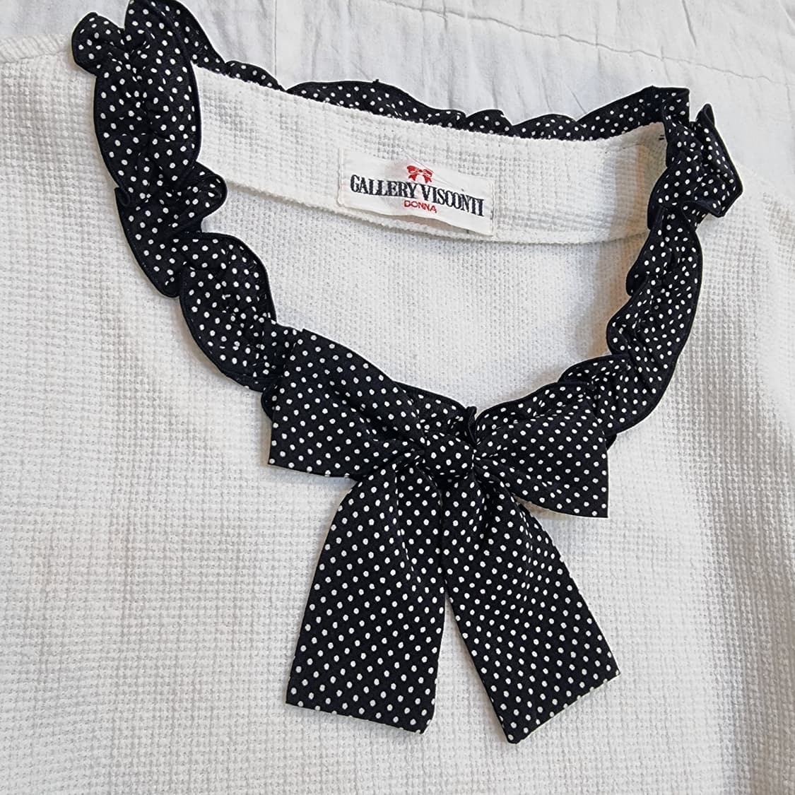 도트 프릴 리본 튜닉 원피스 상품이미지2