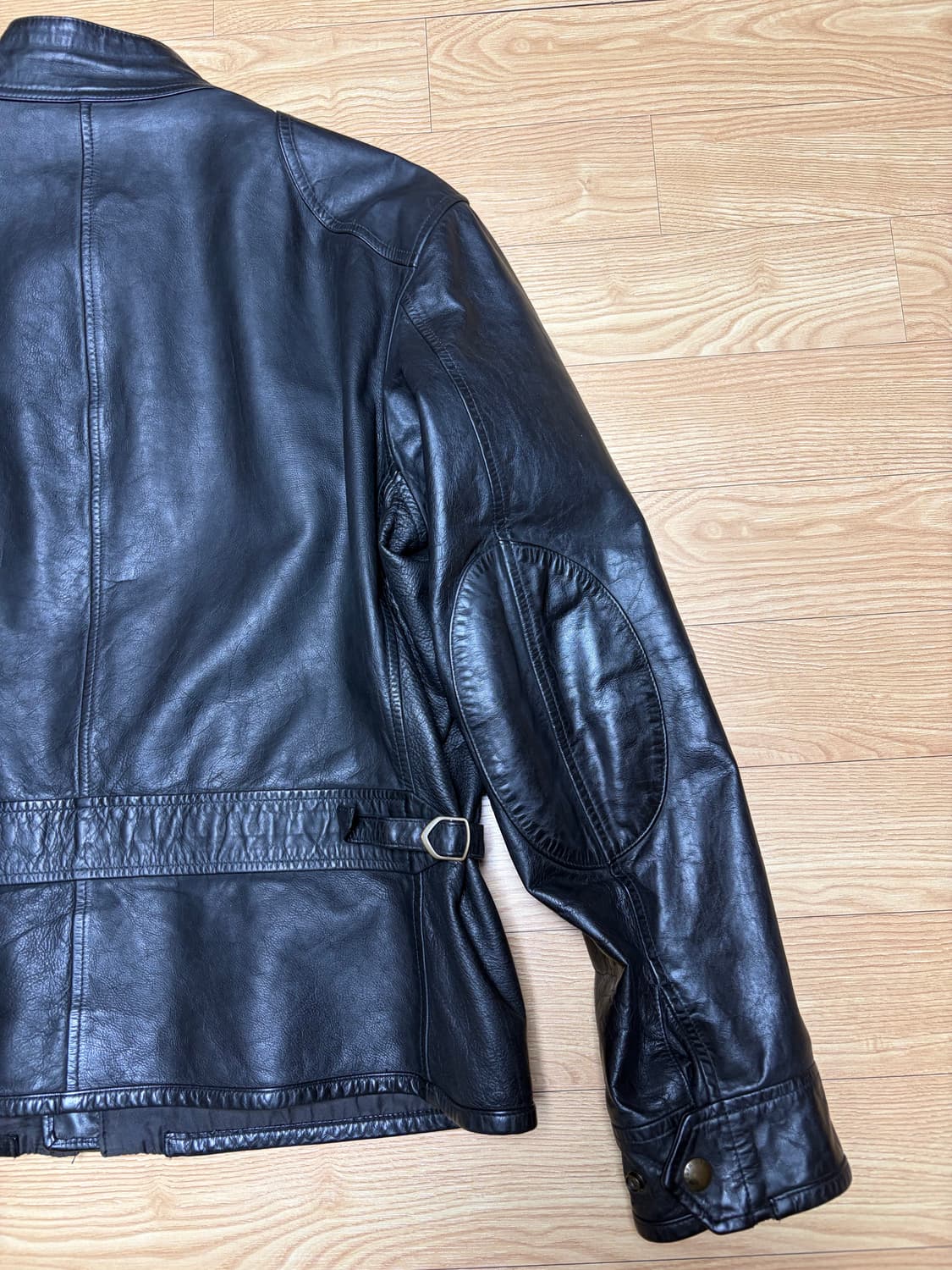 폴로 소가죽 바이커 레더 자켓 XL 상품이미지5