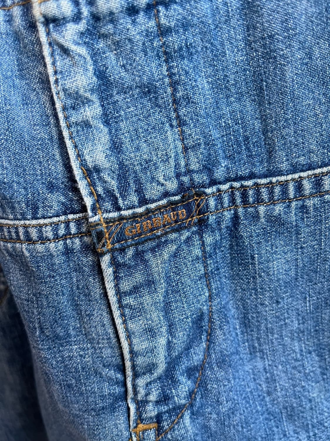 빈티지 마리떼프랑소와저버 하프 데님 오버롤 Made in JAPAN 상품이미지4