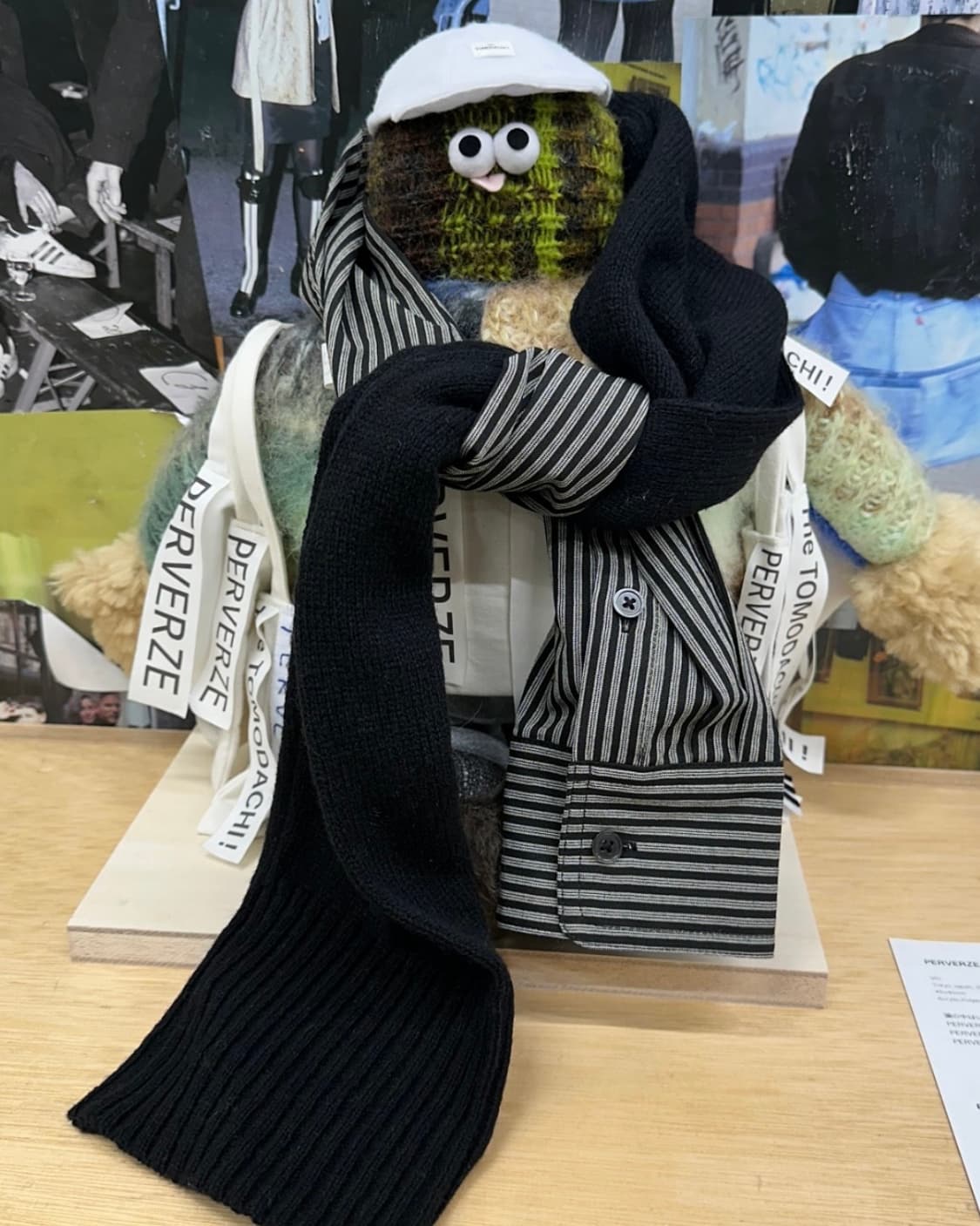 [F]퍼버즈 25fw 더블 슬리브 스카프/블랙 상품이미지3