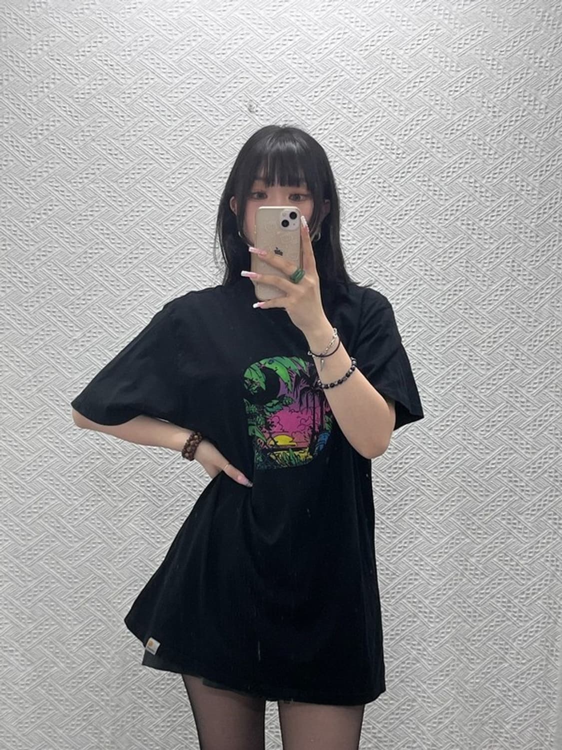 칼하트 빈티지 스트릿 키치 멀티컬러 프린팅 반팔티 XL C12188 상품이미지1