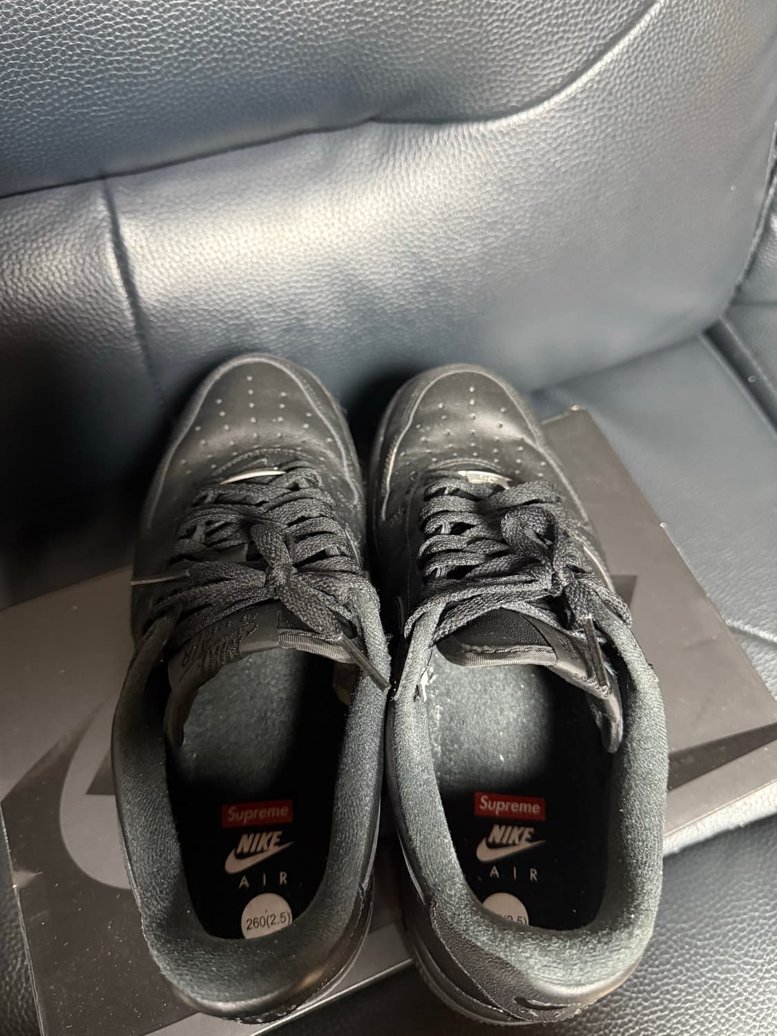 [260] 나이키 슈프림 에어포스1 로우 블랙 상품이미지4