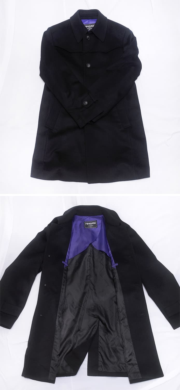 레노마 파리 옴므 퓨어 캐시미어 싱글 발마칸 트렌치 코트 (100+) 상품이미지3