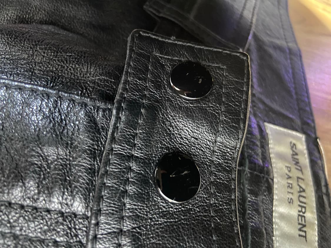 48 생로랑 FW15 멀티 지퍼 레더 팬츠 상품이미지5