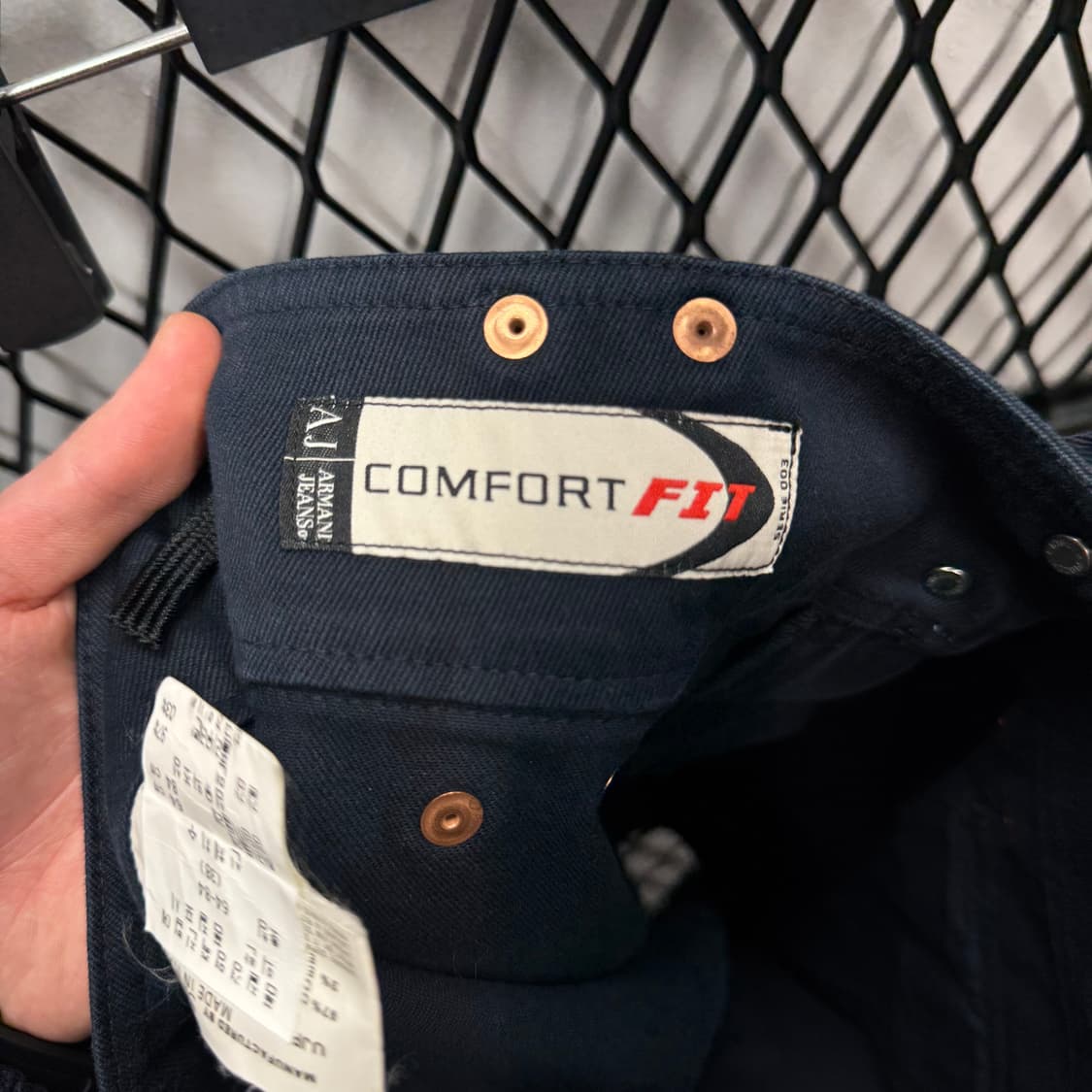 00s 아르마니 진스 미니 스커트 사이드 포켓 포인트 네이비 상품이미지8