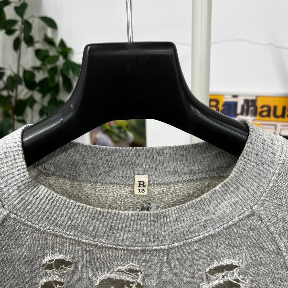 R13 알써틴 디스트레스드 사이드집업 스웻셔츠 XS 상품이미지3