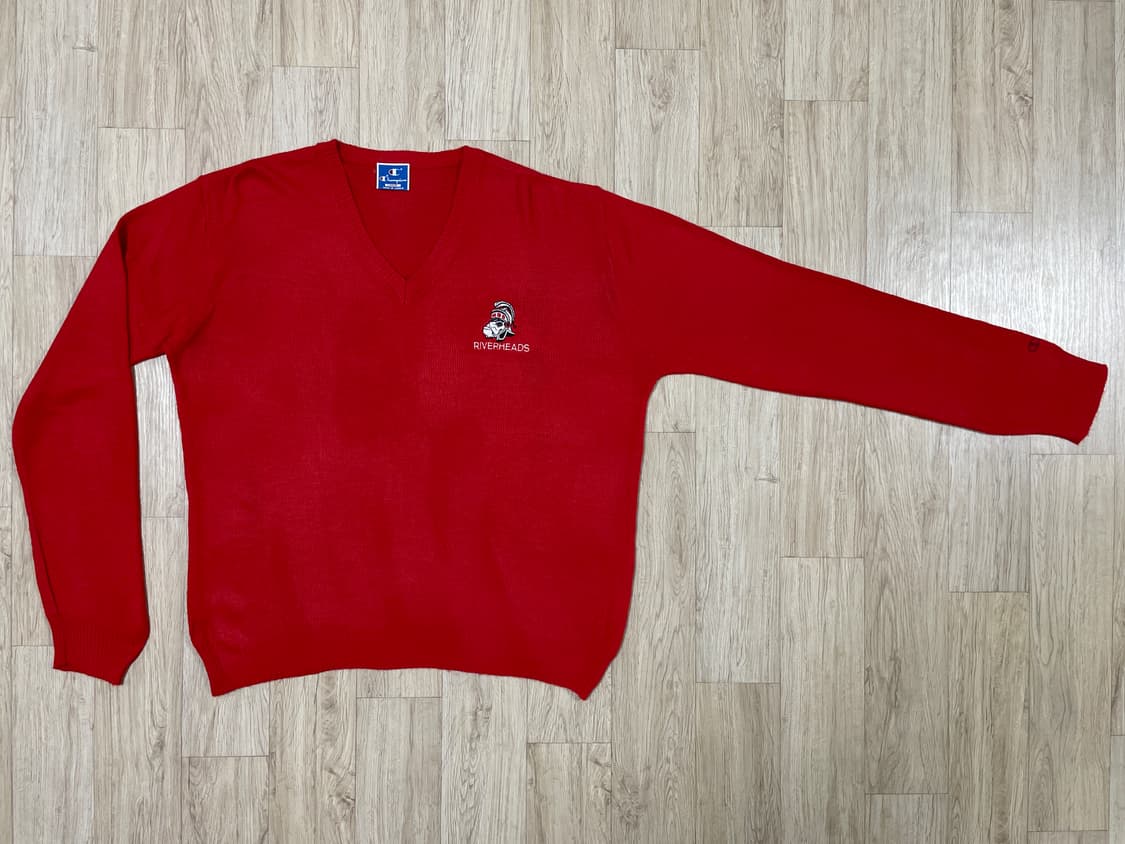 110) 90's 챔피온 미국 스쿨 V넥 니트(RRL&LVC&폴로) 상품이미지2