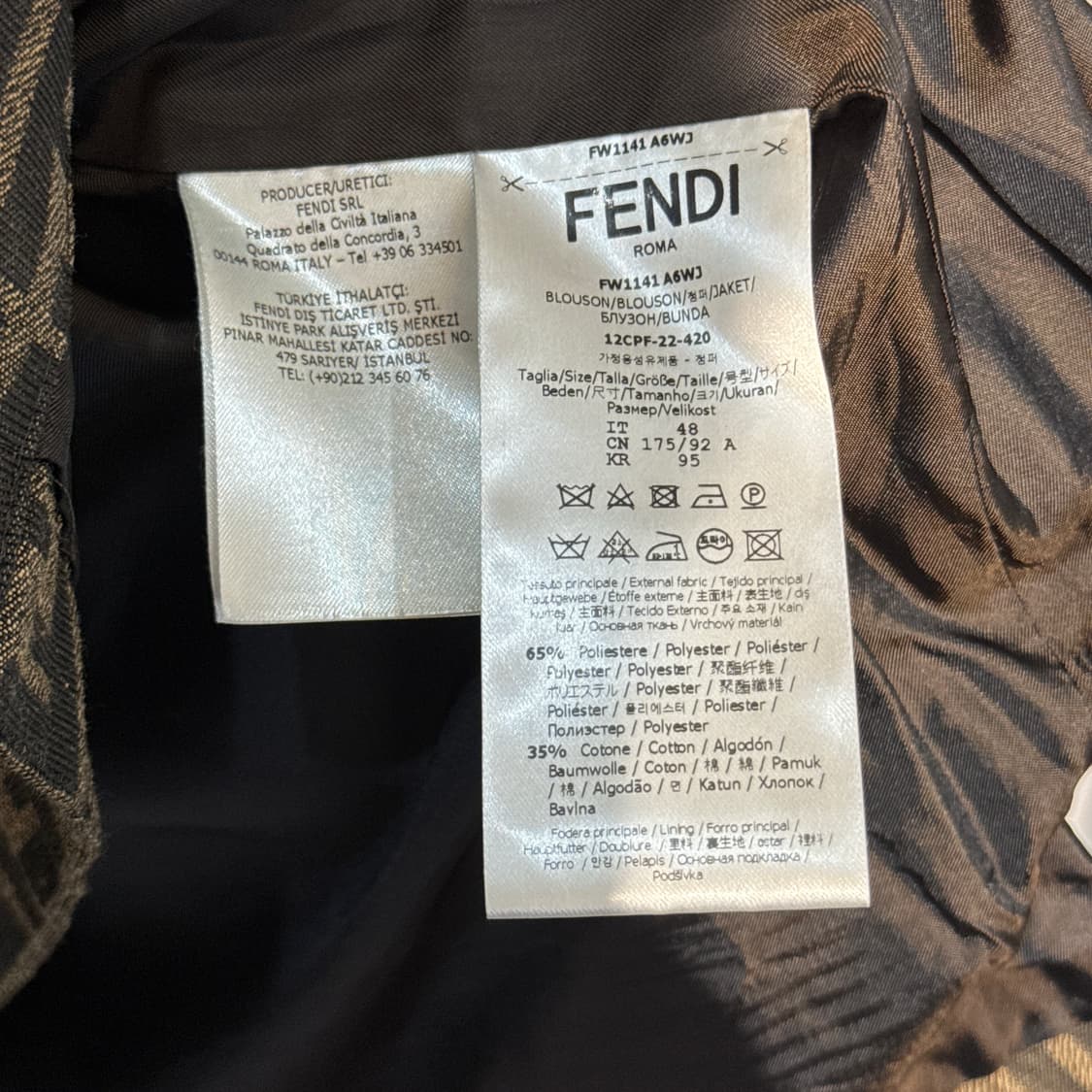 [새상품급/48] 24SS 펜디 FF 로고 자카드 패브릭 오버 셔츠 자켓 상품이미지7