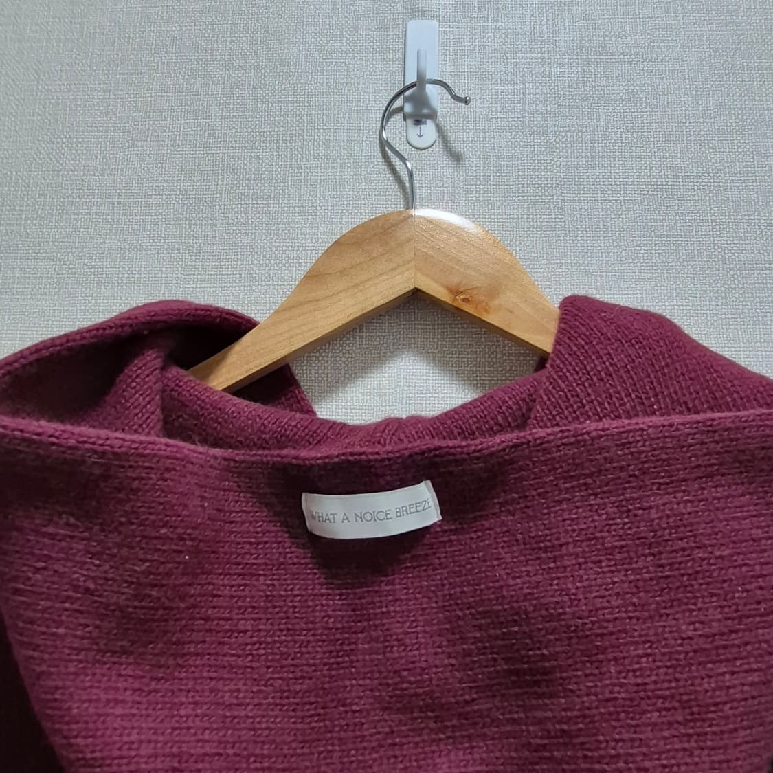 (XL) noice 노이스 후디 니트 버건디 상품이미지6