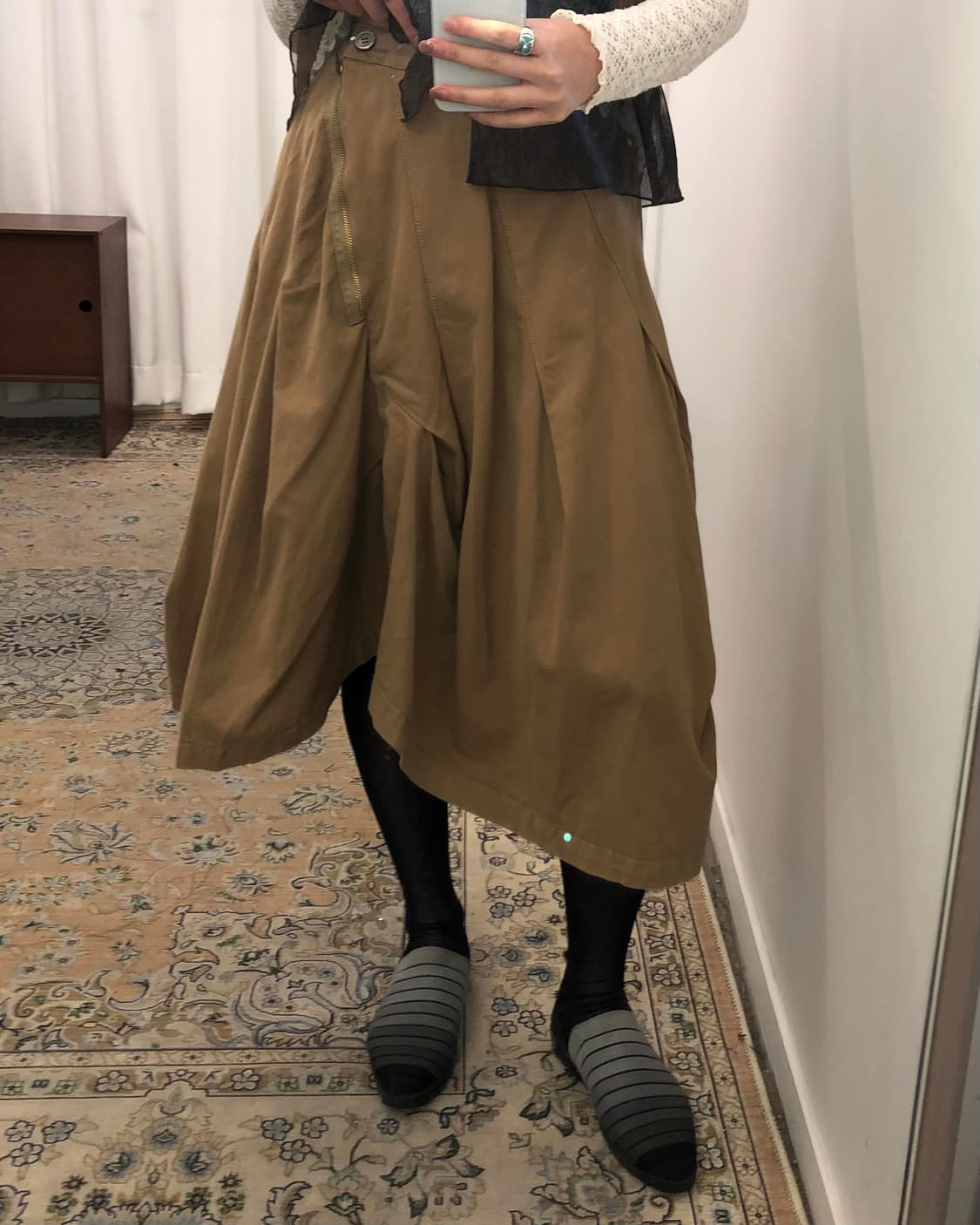 베이지 벌룬핏 스커트 상품이미지2