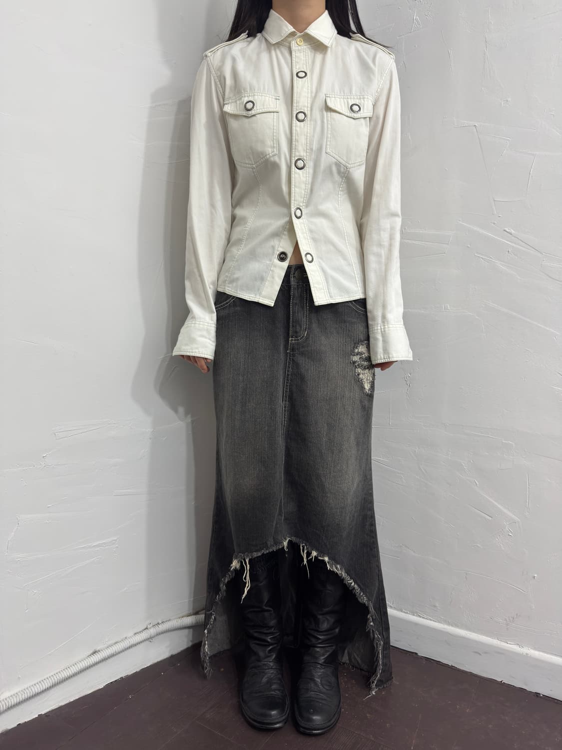 tornado mart white shirt jacket 상품이미지7