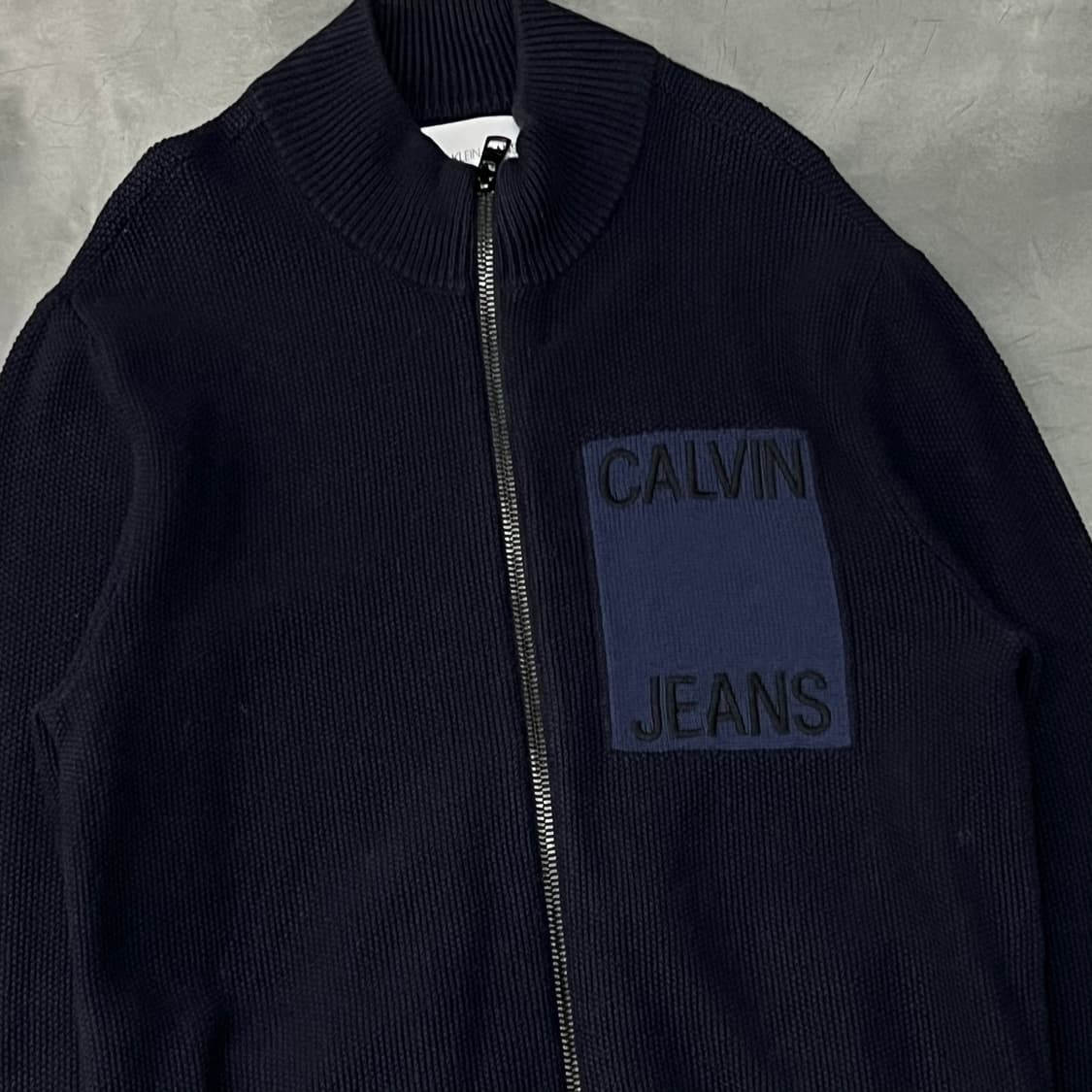  캘빈클라인 자수 니트 집업 y14773 상품이미지3