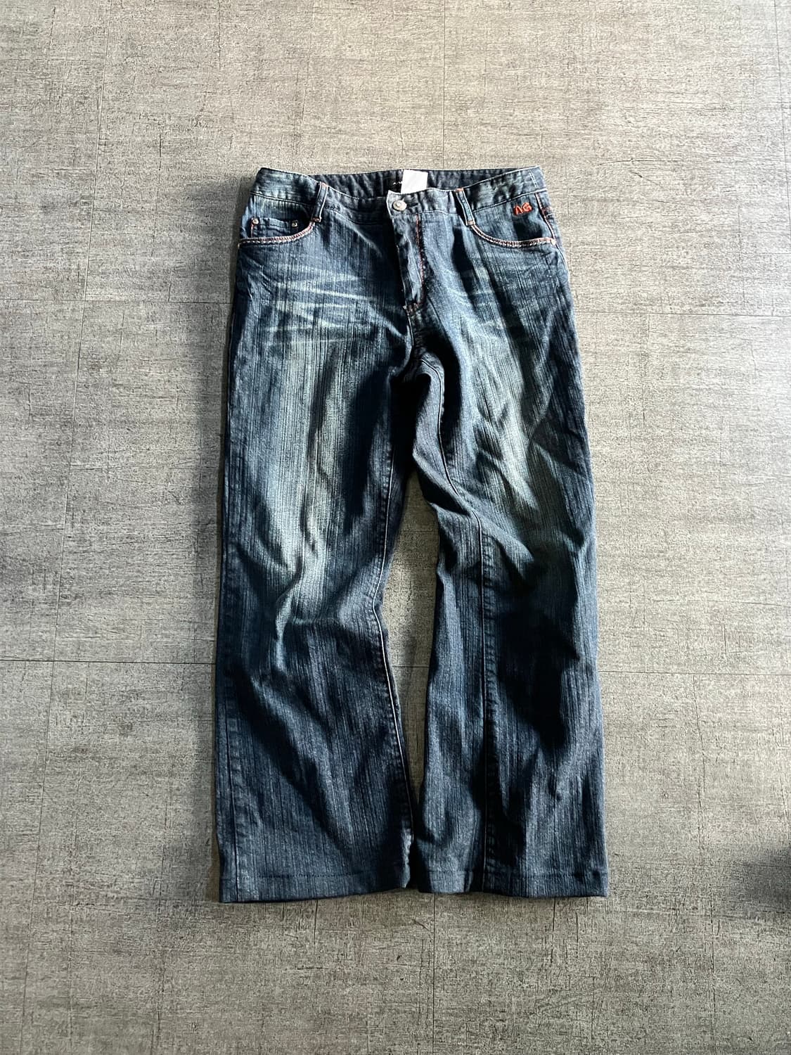 일본빈티지 Aias 핀터깔y2k 보헤미안 웨스턴데님팬츠 상품이미지2