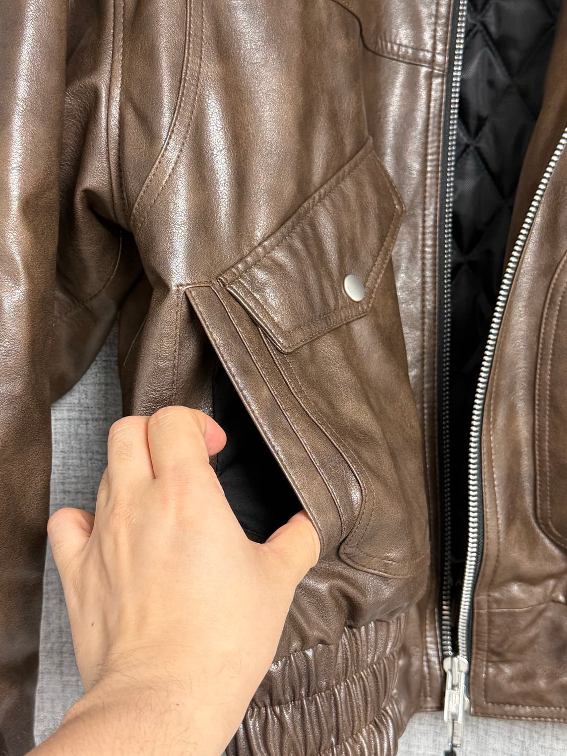 도프제이슨 시어링카라 cwu 자켓 브라운 XL 상품이미지5