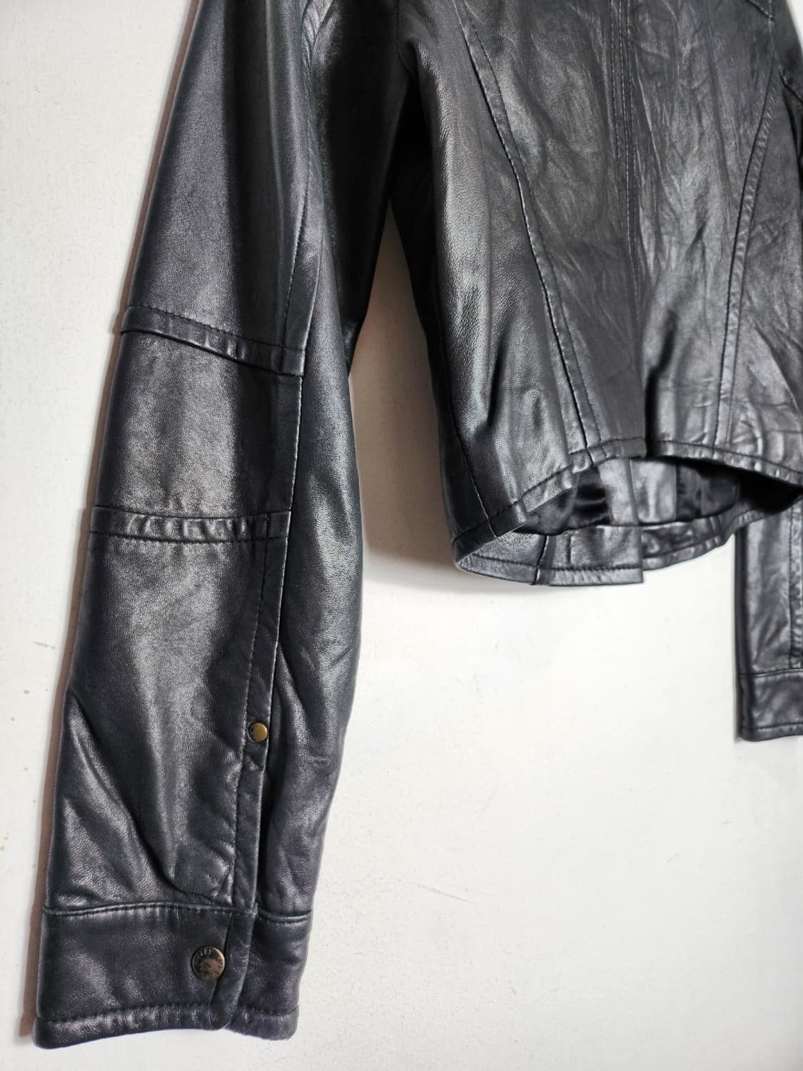 시슬리 가죽 라이더 자켓 상품이미지5