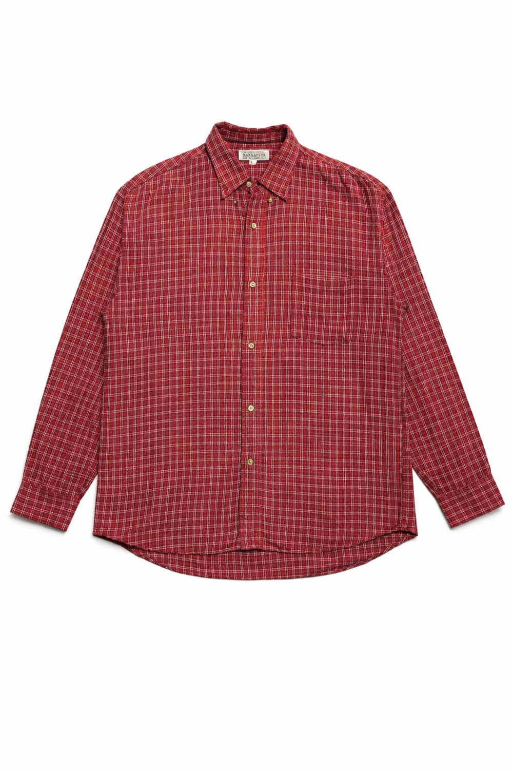 JPN 90s~00s일본 빈티지 y2k 모리걸 레드 플란넬 체크 셔츠 L 상품이미지1