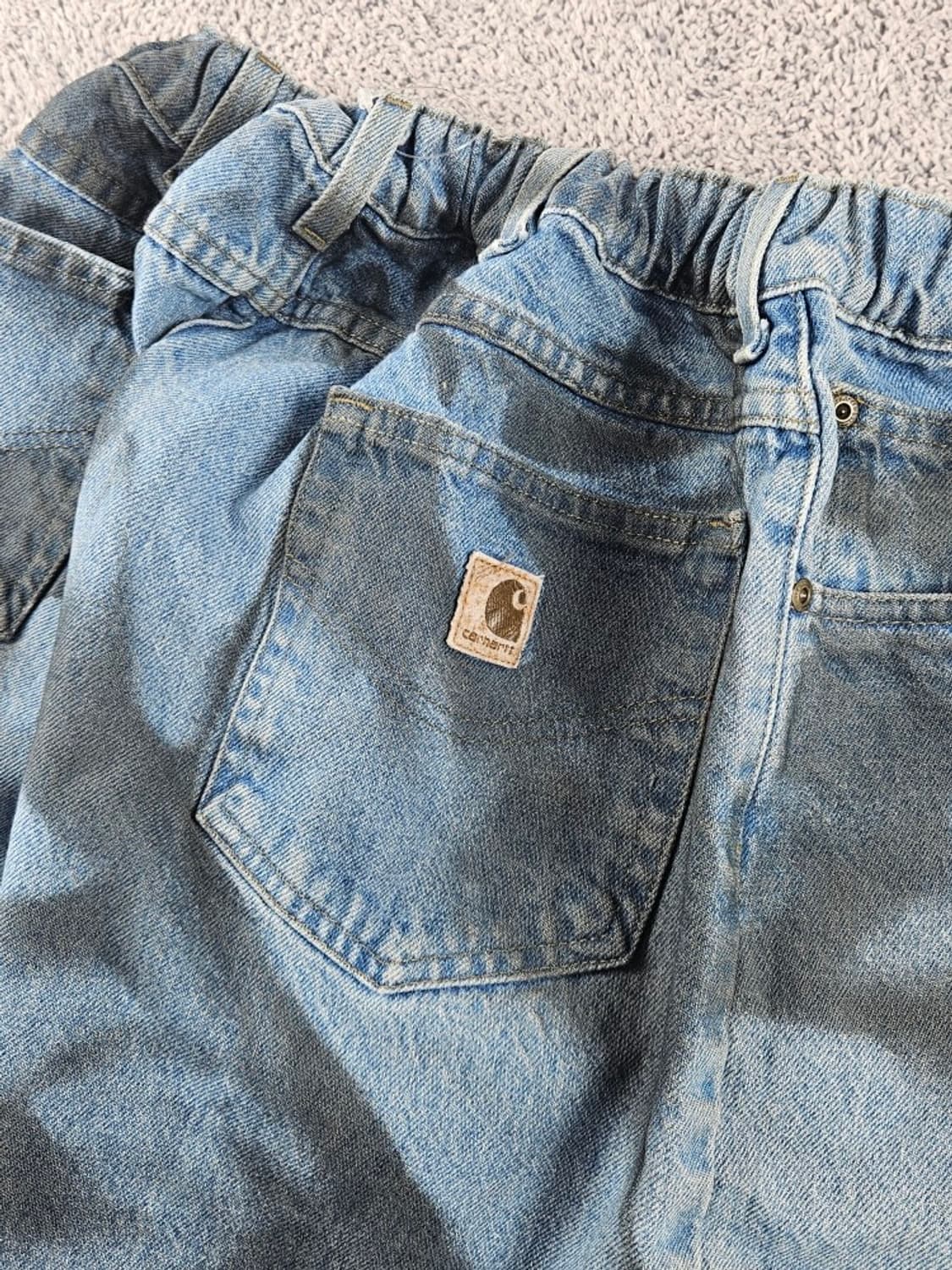 칼하트 밴딩 다잉 워시드 커스텀 데님 팬츠 (36X34추정)/ 11044 상품이미지8