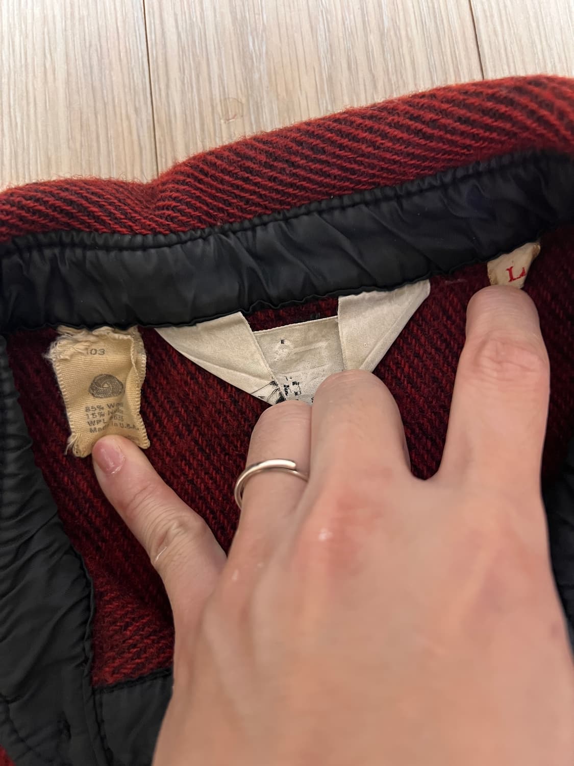 울리치 버건디 울 자켓 L 상품이미지4