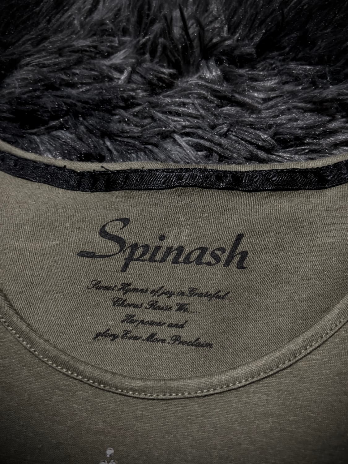 Spinash 스타 스컬 프린팅 카키 반팔 티셔츠 상품이미지9