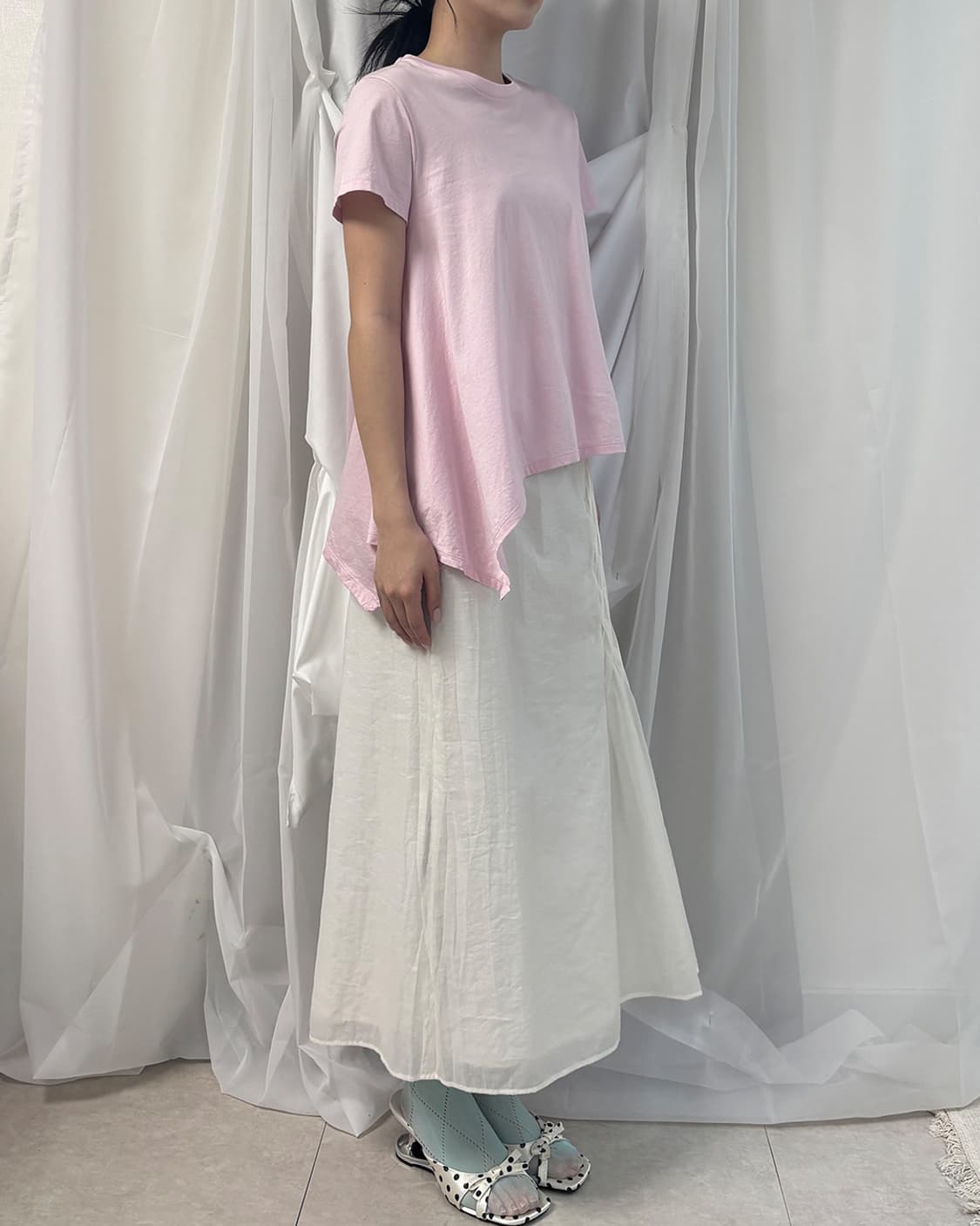 JW ANDERSON X UNIQLO핑크 언발 티셔츠 상품이미지8