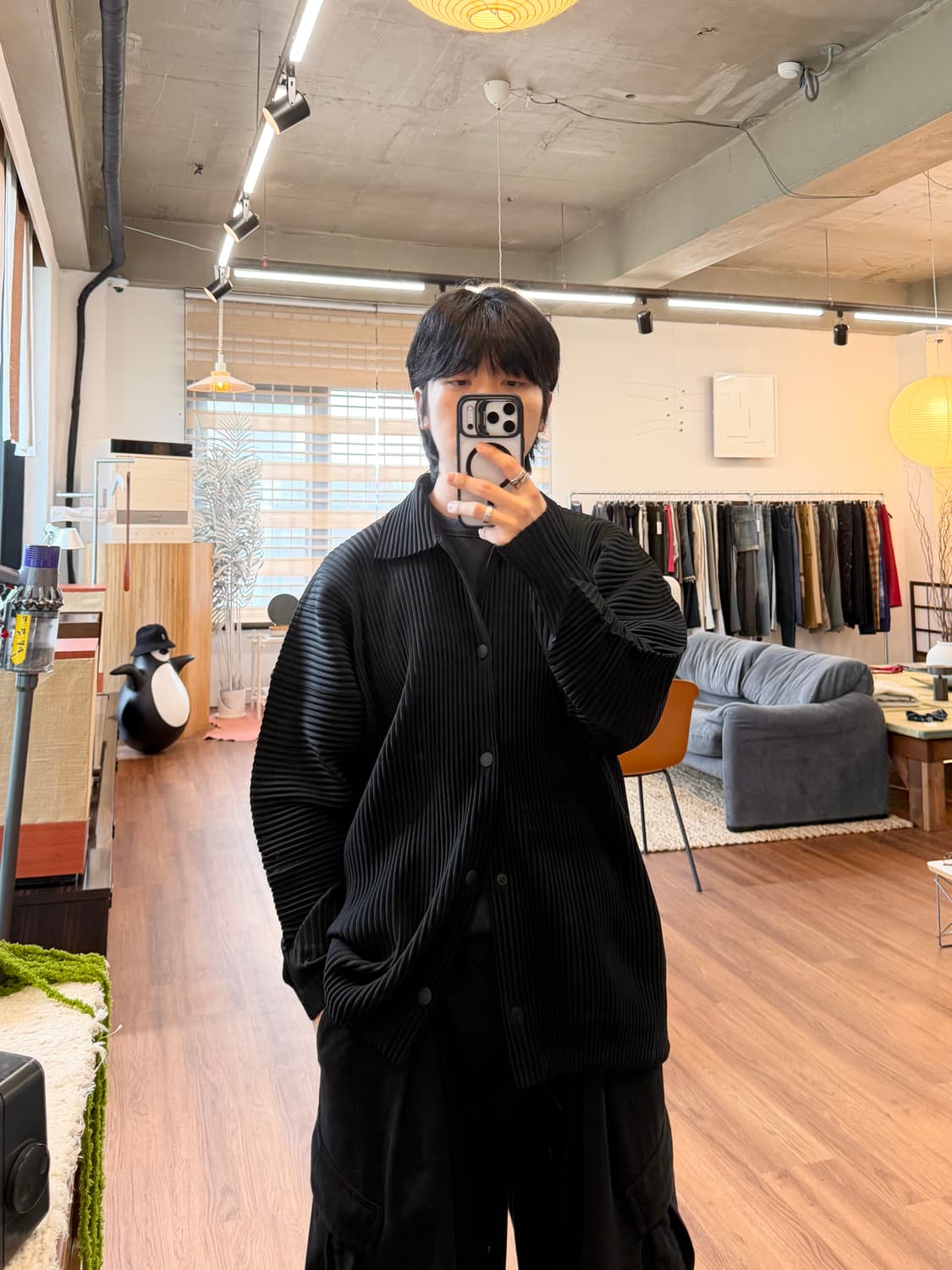 이세이미야케 옴므플리세 버튼 칼라 자켓 3  상품이미지3