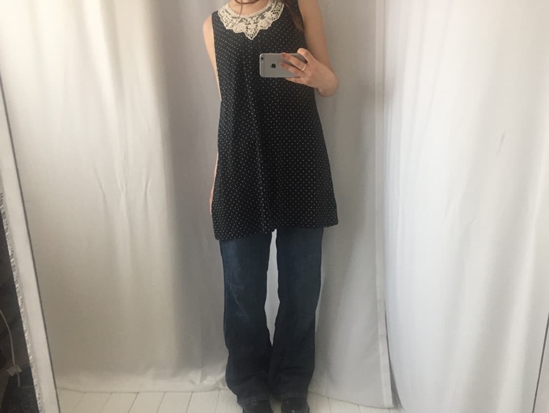 675. black lace petite dot dress 상품이미지10
