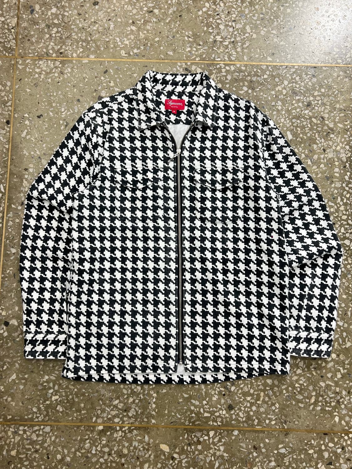 Supreme Houndstooth Flannel Zip Up Shirt 상품이미지2