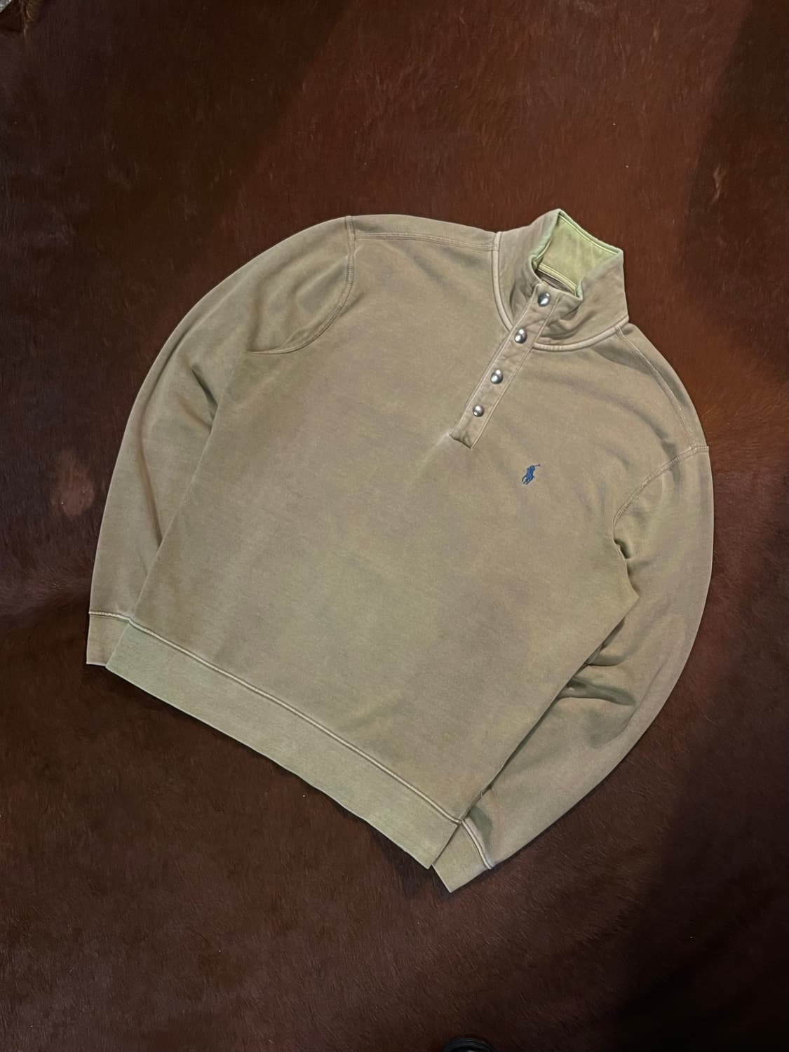 폴로 랄프로렌 포니로고 하프 스냅 맨투맨 상품이미지3