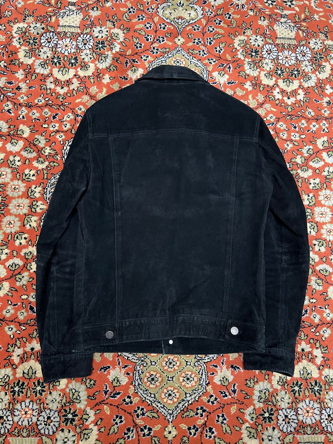 [M] ZARA MAN 자라 블랙 리얼 스웨이드 트러커 자켓 상품이미지2