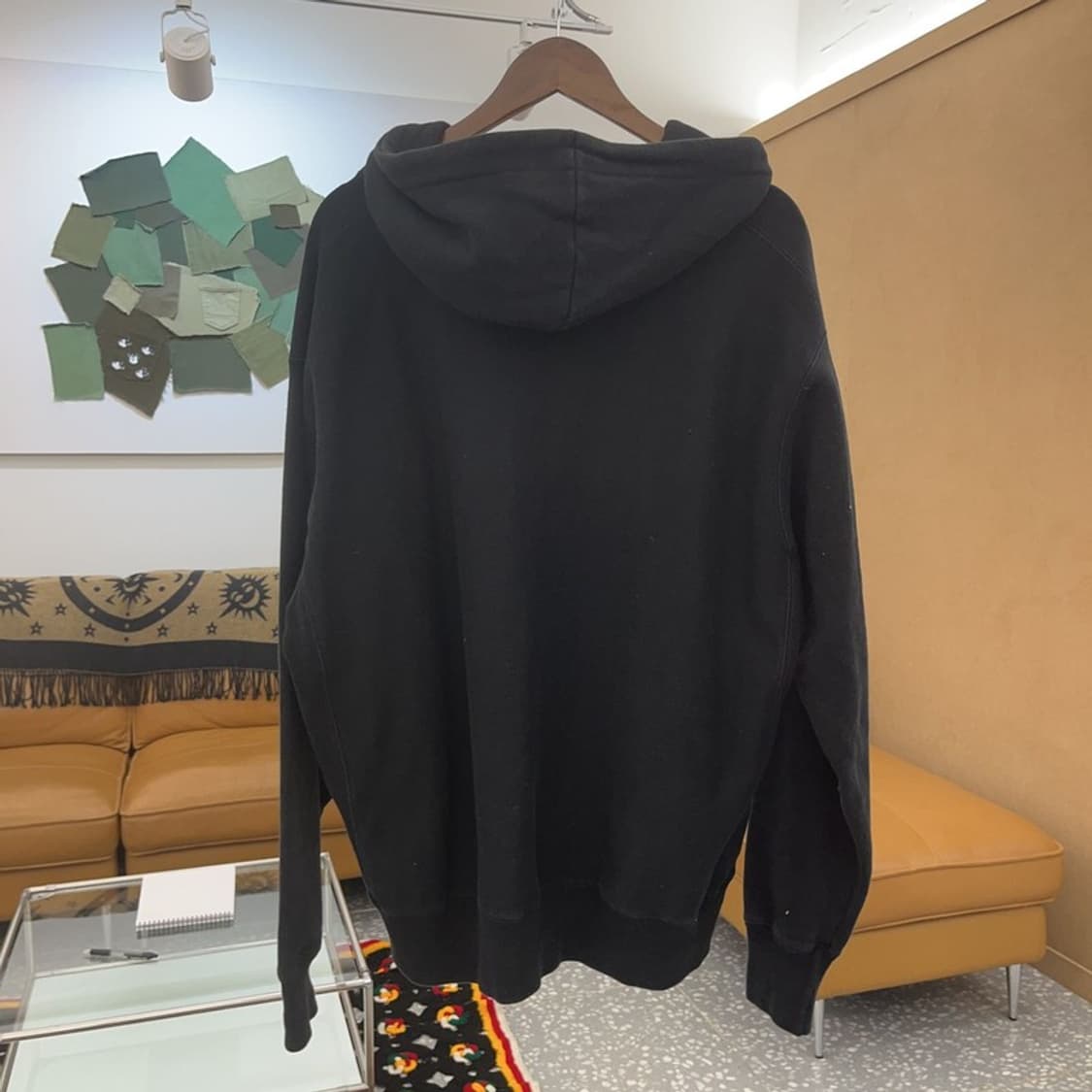 챔피온 리버스위브 빈티지 오버핏 블랙 후드집업 XL C06422 상품이미지4