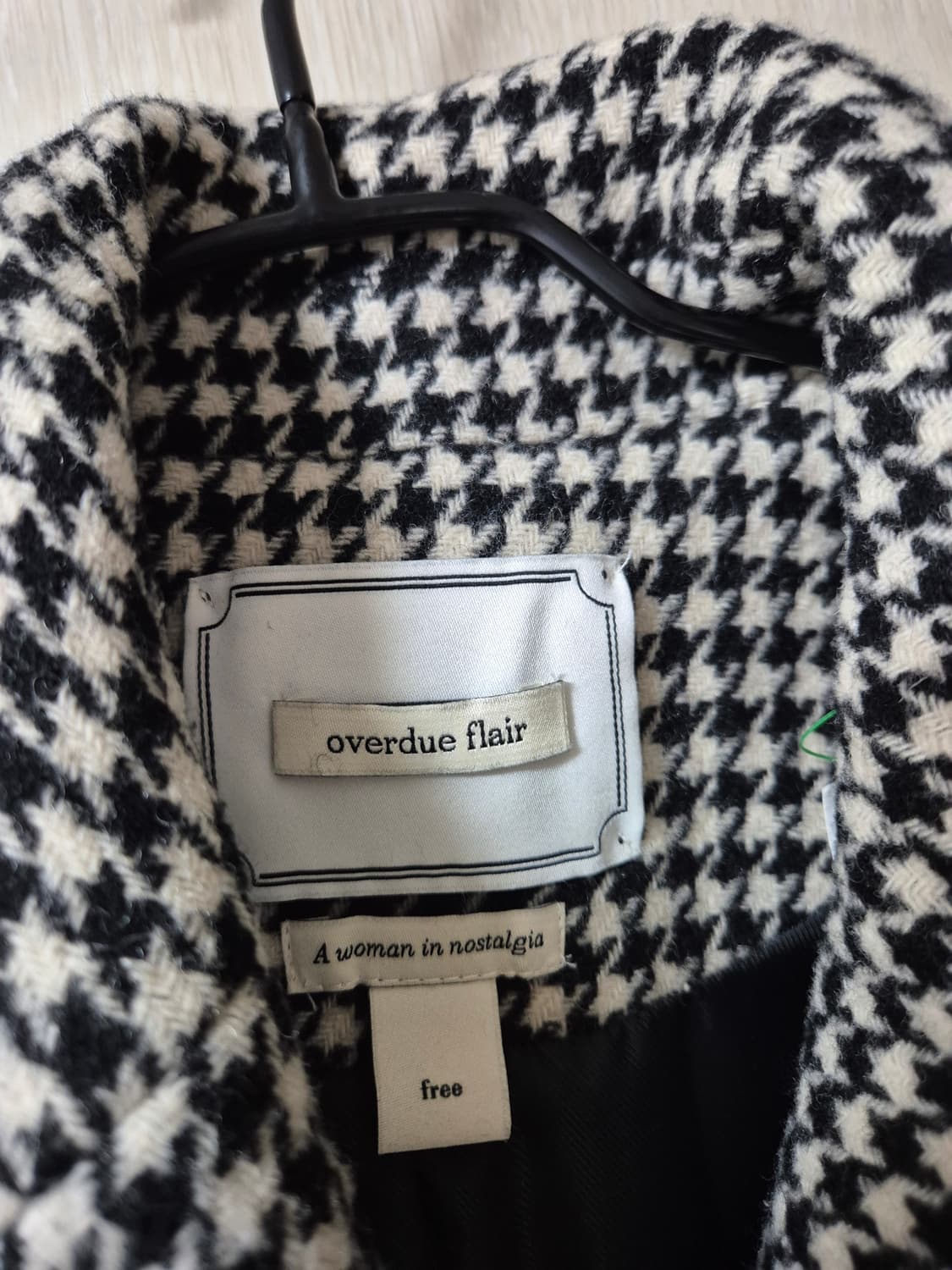 오버듀플레어 하운드체크 코트 오버핏 코트 여성 상품이미지6