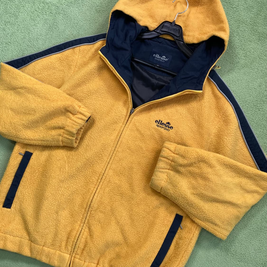 엘레쎄 옐로우 올드스쿨 후드 후리스 집업 상품이미지2