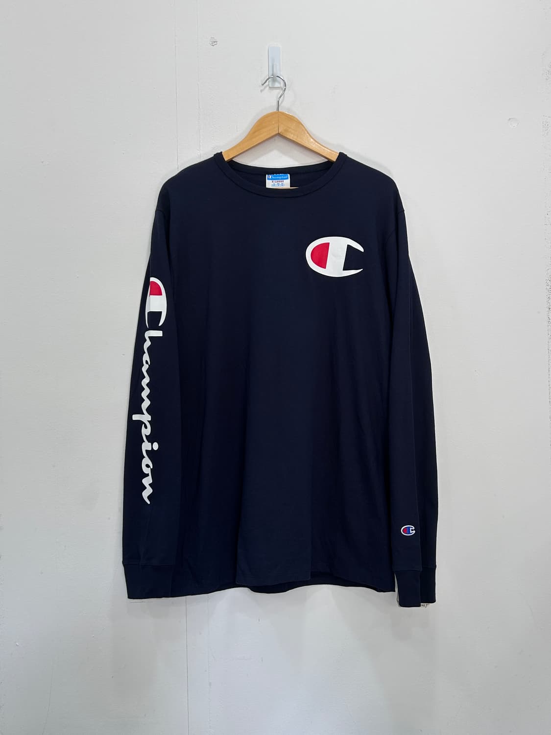 새상품 챔피온 Y2K 빅로고 롱슬리브 긴팔티 XL 상품이미지5