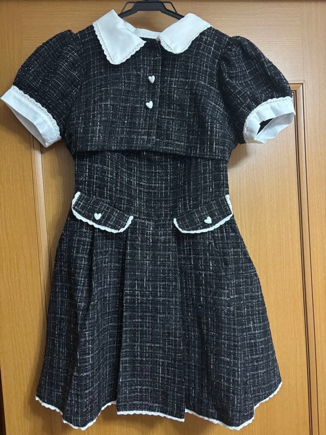 미셸마카롱 허니뮤 트위드 원피스 백리본 스나계 양산형 지뢰계 일브 상품이미지5