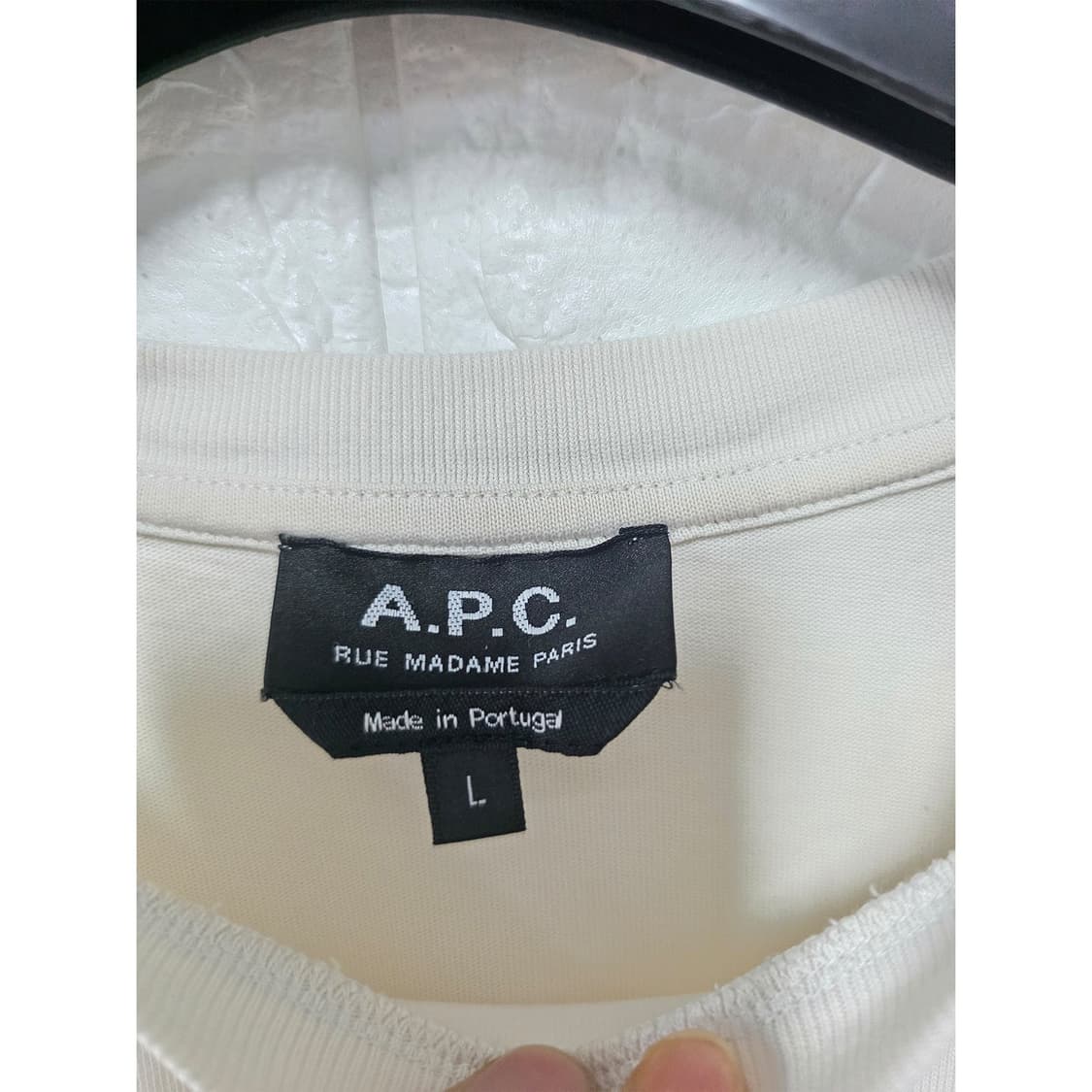 아페쎄 A.P.C. 화이트 반팔티 L 상품이미지2