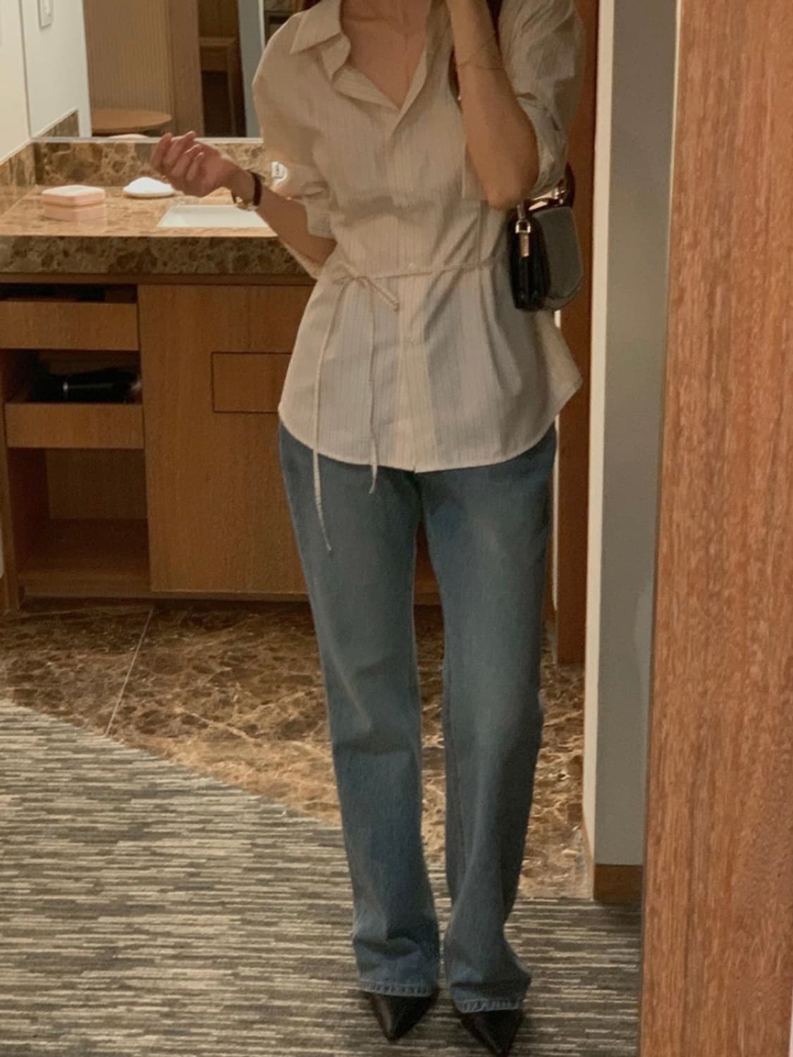 더롯 [osro] 오스로 시티 슬림 부츠컷 워싱 데님 팬츠 상품이미지2