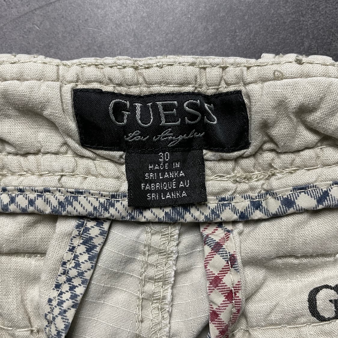 GUESS 게스 빈티지 베이지 코튼 카고 하프팬츠 A00728 상품이미지9