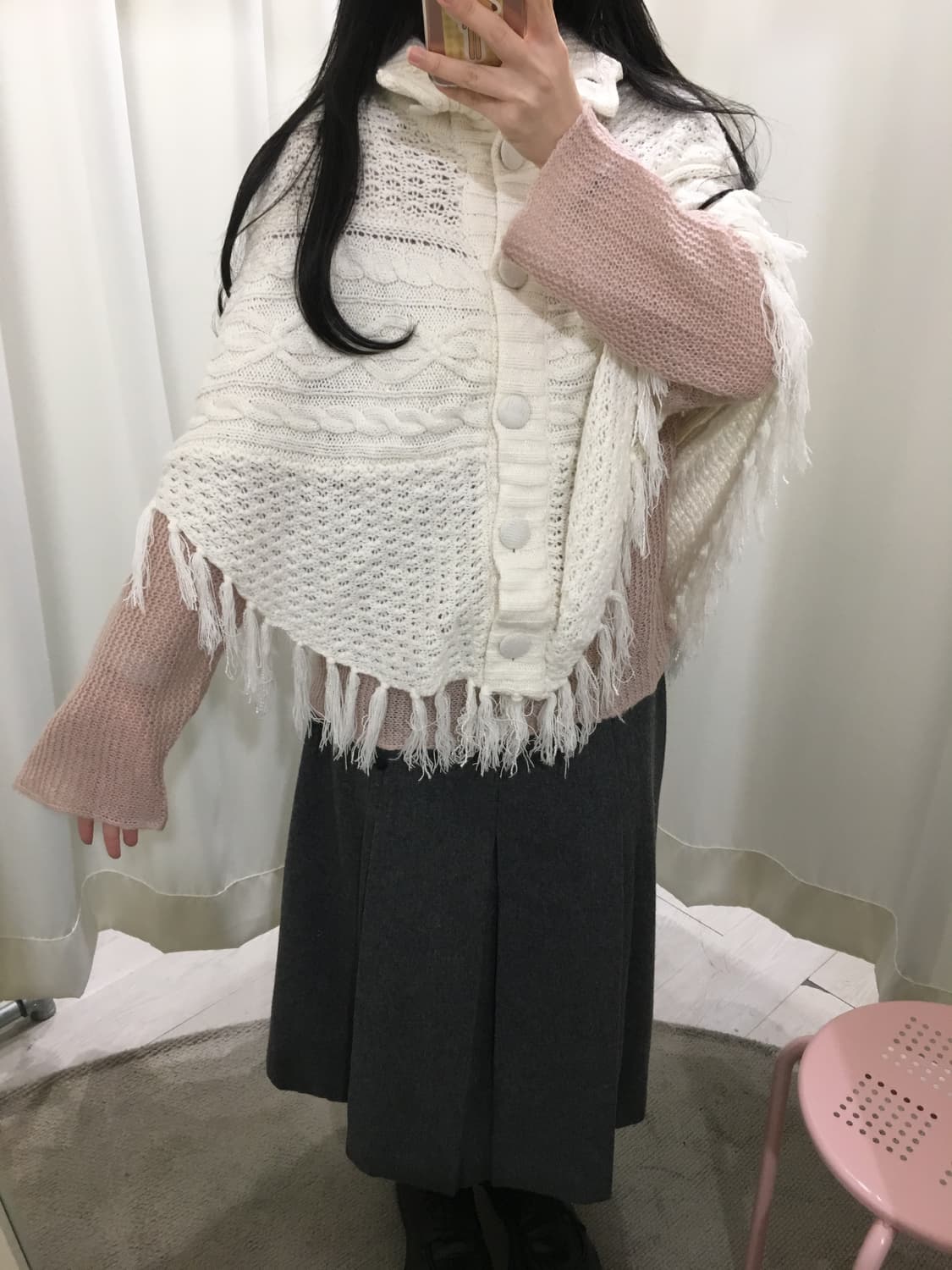 사와코 케이프 가디건 상품이미지4