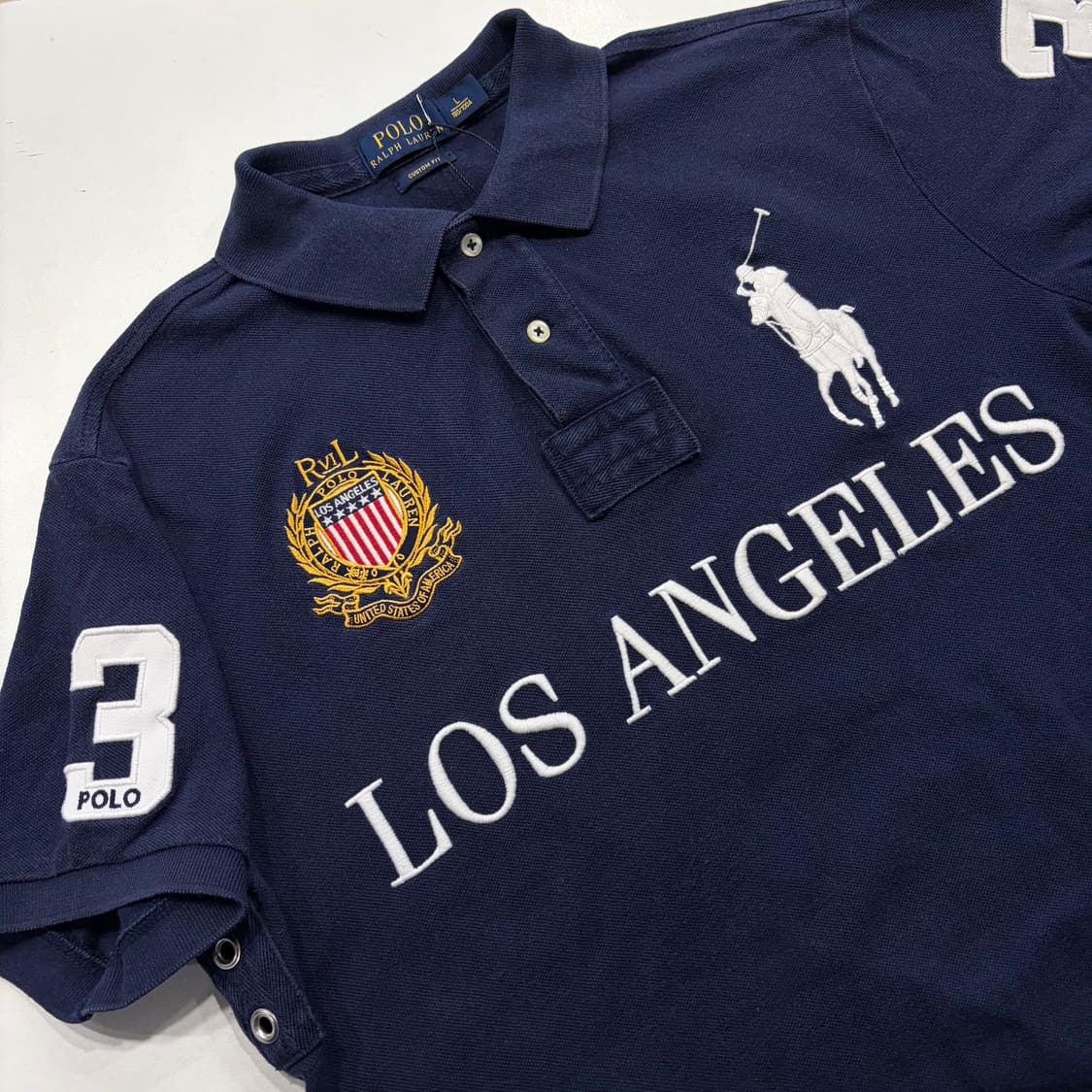 [L] 폴로 랄프로렌 치프키프 LA 반팔 카라티 네이비 C57 상품이미지3