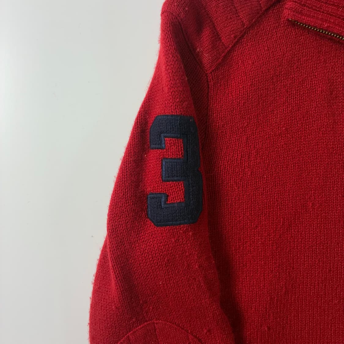 Polo 폴로 랄프로렌 레드 빅포니 램스울 2-way 니트 상품이미지4