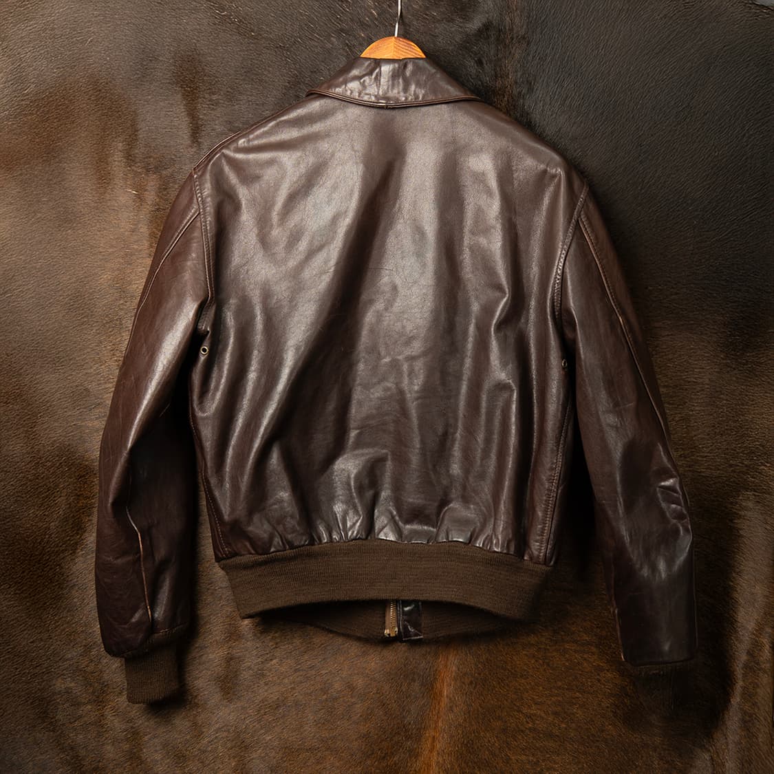 [42] 80s 아비렉스 A-2 카프스킨 레더 플라이트 자켓  상품이미지2