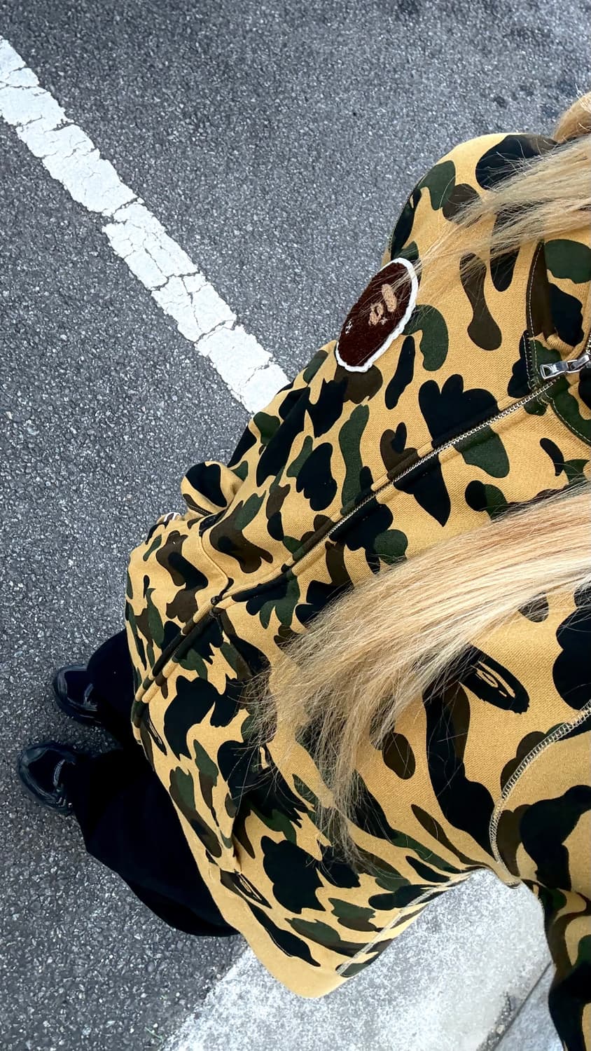 오늘만 할인 베이프 Bape 1st camo 황계 풀 집업 후드 상품이미지1